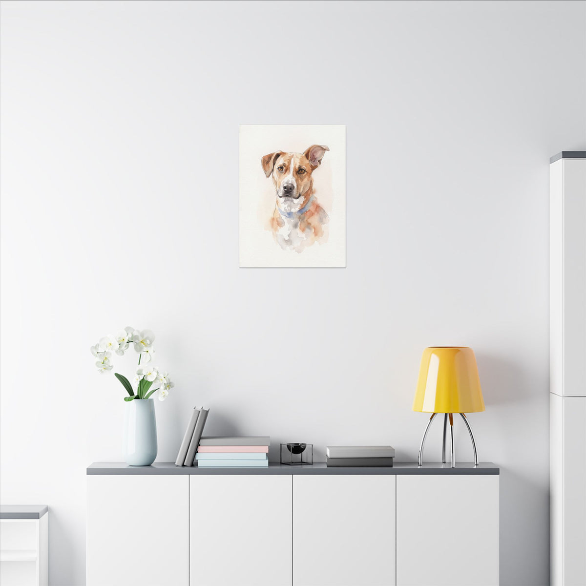 Watercolor Pet Portrait Canvas From Your Photo