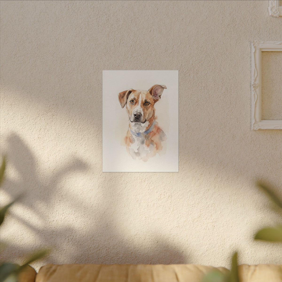 Watercolor Pet Portrait Canvas From Your Photo
