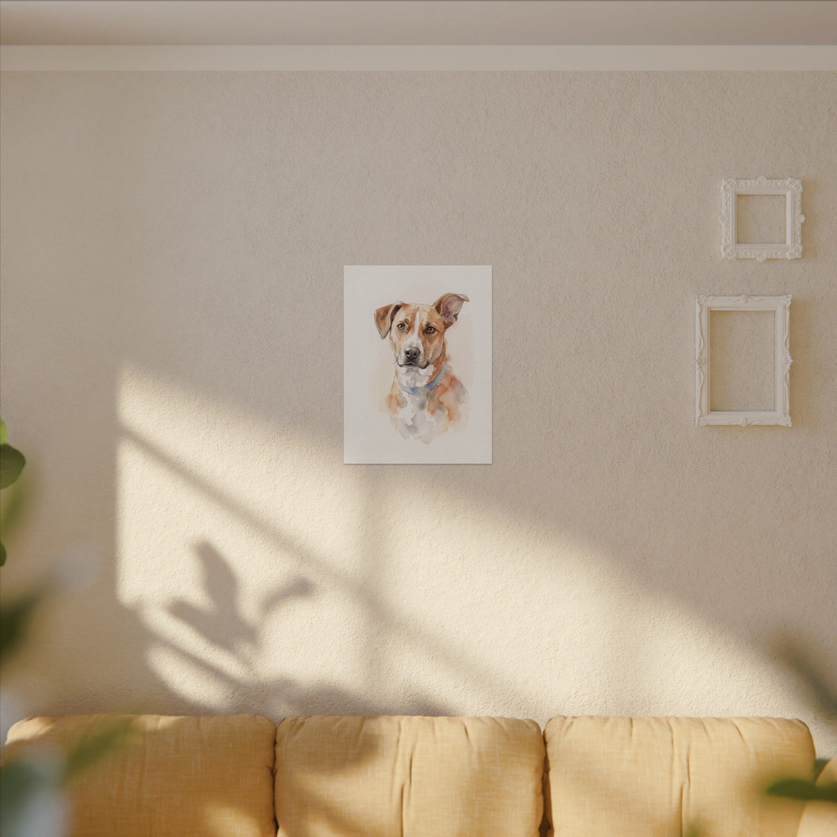 Watercolor Pet Portrait Canvas From Your Photo