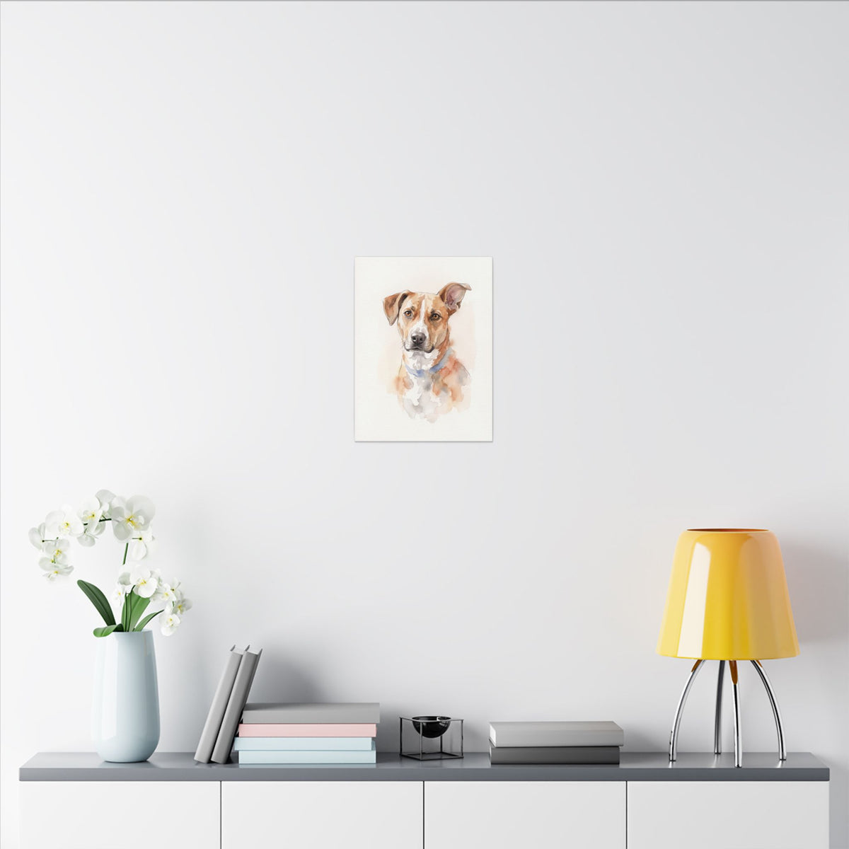 Watercolor Pet Portrait Canvas From Your Photo