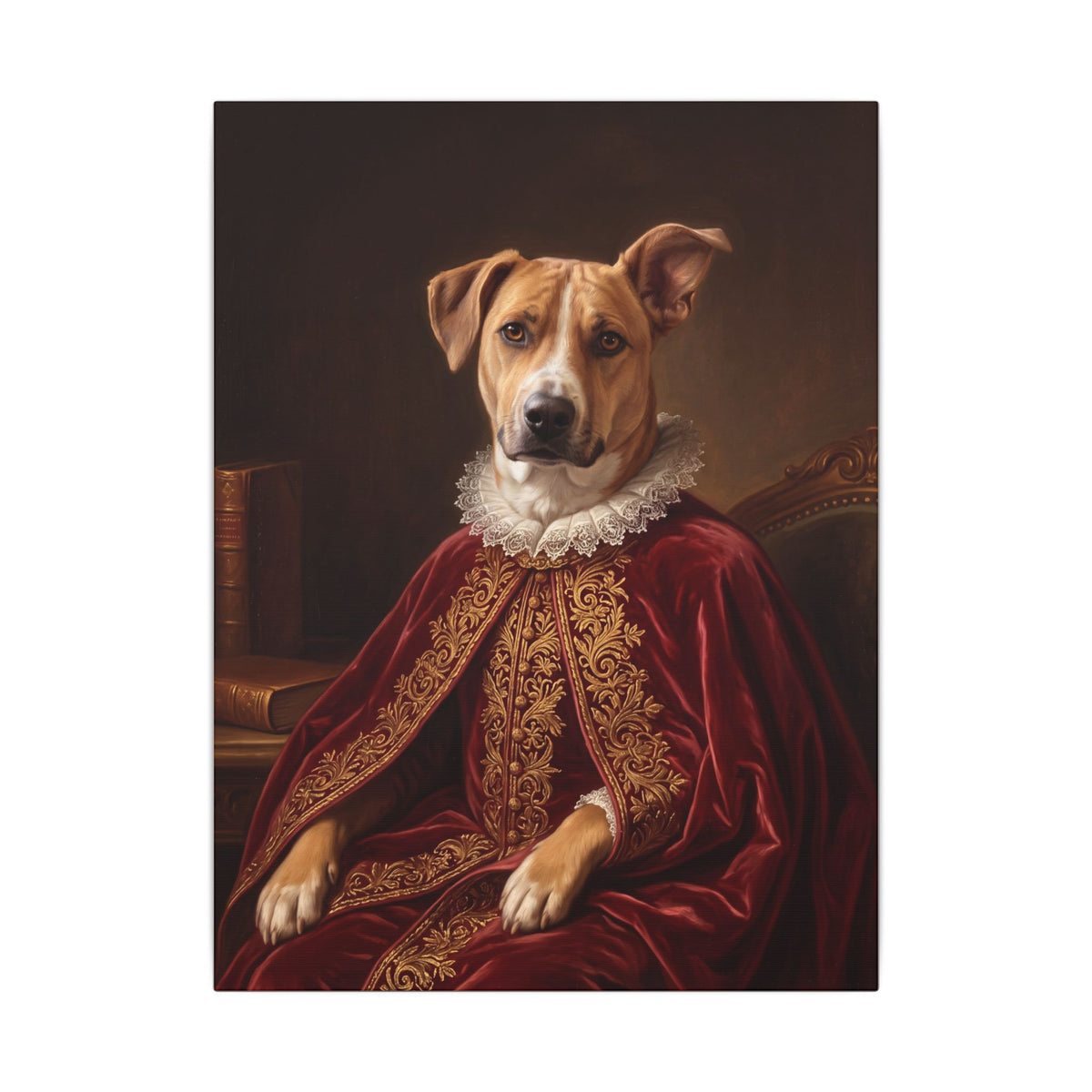 Royal Pet Portrait Canvas From Your Photo