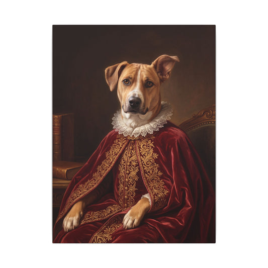 Royal Pet Portrait Canvas From Your Photo