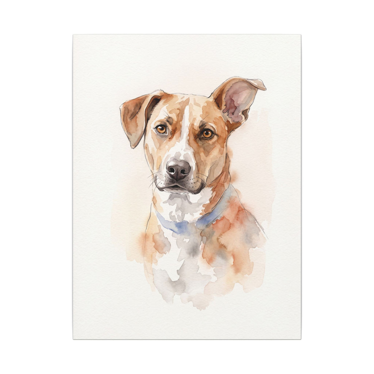 Watercolor Pet Portrait Canvas From Your Photo